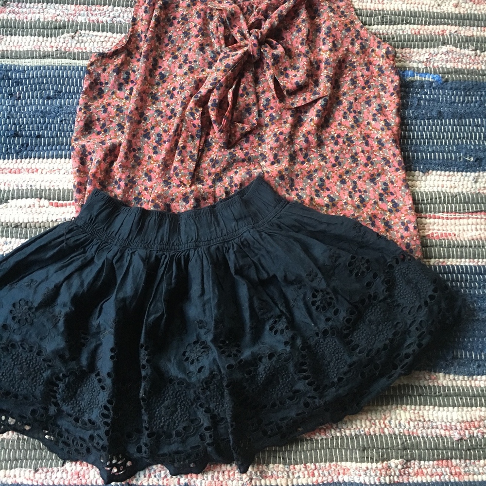 Gilly Hicks Navy Mini Skirt
